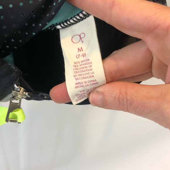 Op halter top swim suit with zipper - Picture 2 of 6